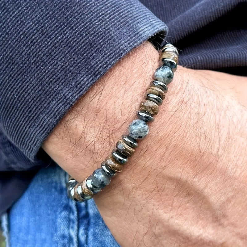 FuAttract Transformation Insight & Balance Labradorite Hematite Beaded Intuition Bracelet - image 4