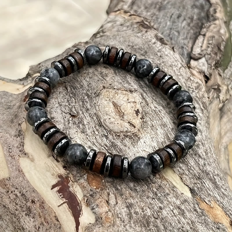 FuAttract Transformation Insight & Balance Labradorite Hematite Beaded Intuition Bracelet - image 3