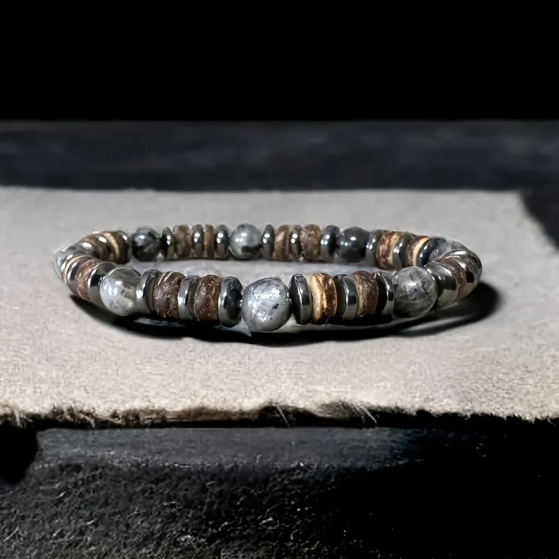 FuAttract Transformation Insight & Balance Labradorite Hematite Beaded Intuition Bracelet - image 1