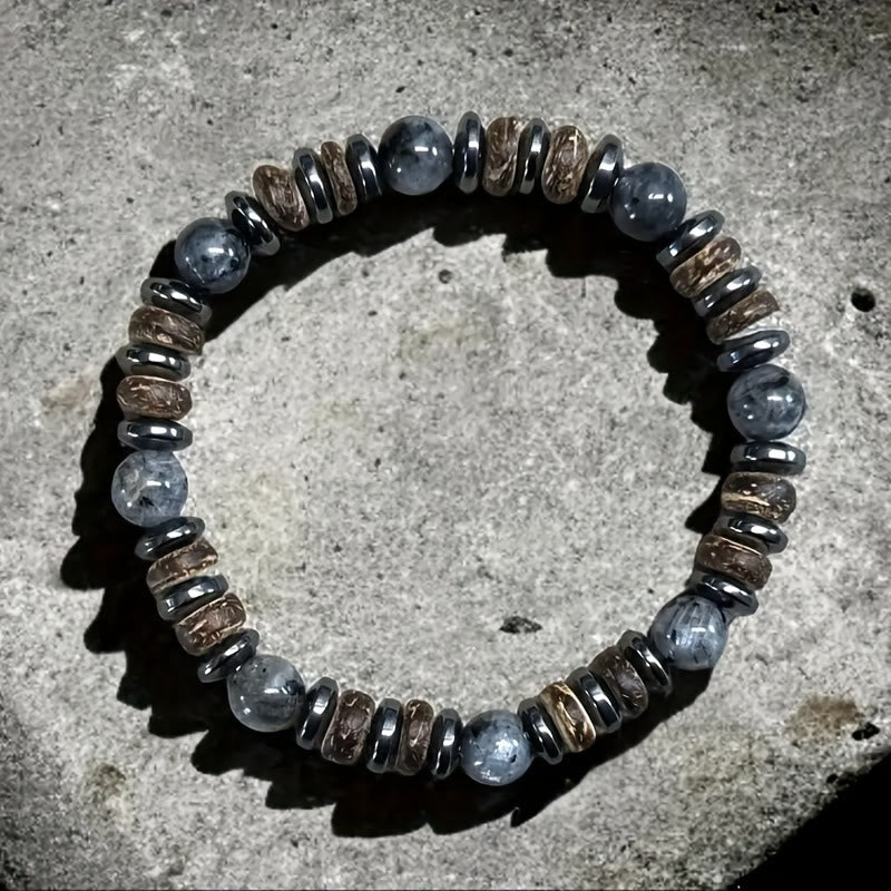 FuAttract Transformation Insight & Balance Labradorite Hematite Beaded Intuition Bracelet - 8mm - image 0