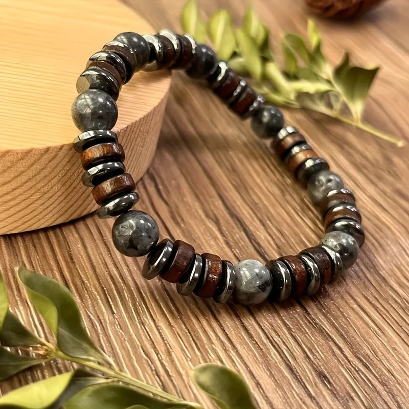 FuAttract Transformation Insight & Balance Labradorite Hematite Beaded Intuition Bracelet - image 2