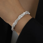 FuAttract Elegance Confidence & Harmony Sparkling Rhinestone Zinc Alloy Wrap Bracelet - image 3