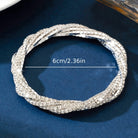 FuAttract Elegance Confidence & Harmony Sparkling Rhinestone Zinc Alloy Wrap Bracelet - image 5