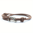 FuAttract Stability Confidence & Connection Stainless Steel Lobster Clasp Double Layer Adjustable Rope Bracelet - Brown - image 8