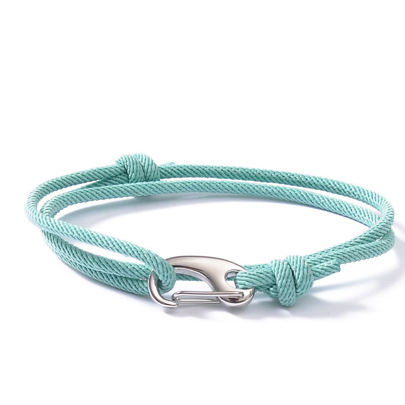 FuAttract Stability Confidence & Connection Stainless Steel Lobster Clasp Double Layer Adjustable Rope Bracelet - Light Green - image 10