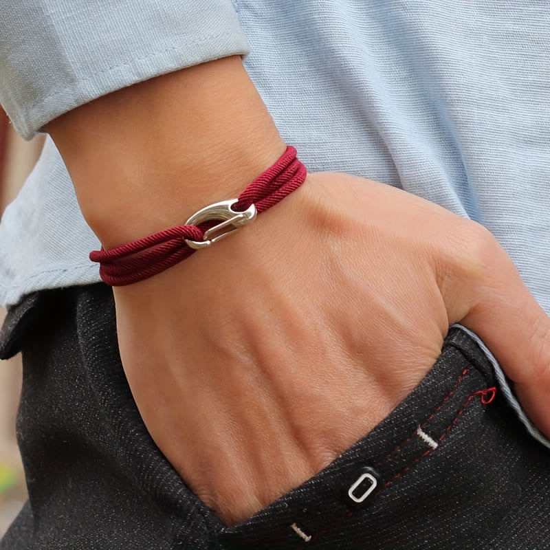 FuAttract Stability Confidence & Connection Stainless Steel Lobster Clasp Double Layer Adjustable Rope Bracelet - image 0