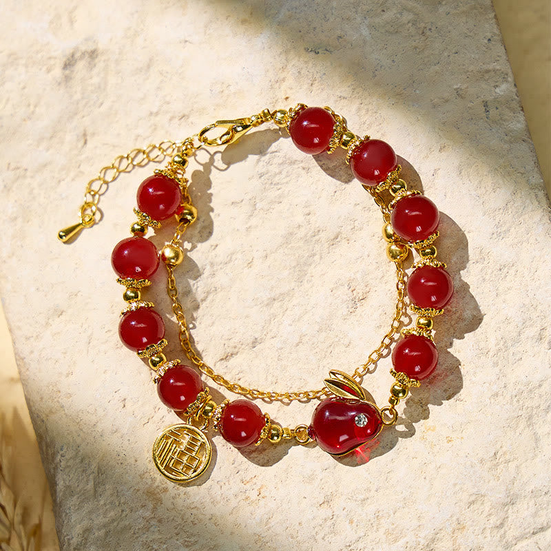 FuAttract Blessing Harmony & Balance Hetian Jade Rabbit Fu Charm Bracelet - Red Rabbit + Fu Plaque 1 - image 8