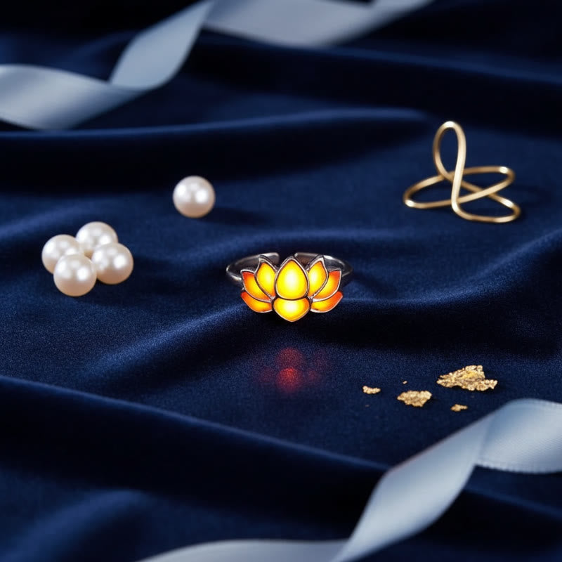 FREE Today: Serenity Purity & Harmony Glow in The Dark Lotus Zinc Alloy Ring - image 10