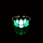 FREE Today: Serenity Purity & Harmony Glow in The Dark Lotus Zinc Alloy Ring - Green Light - image 7