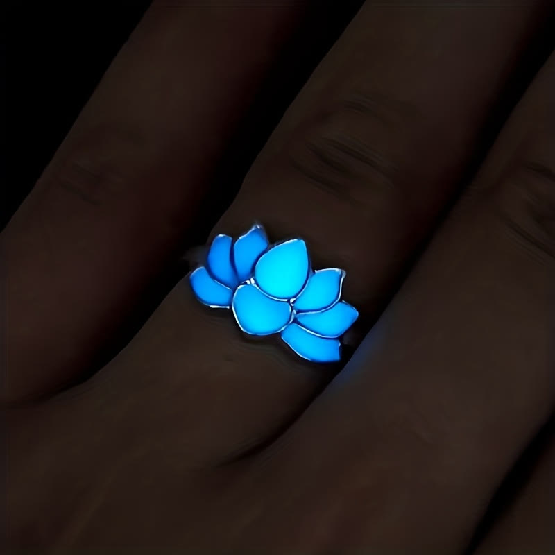 FREE Today: Serenity Purity & Harmony Glow in The Dark Lotus Zinc Alloy Ring - image 6