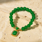 FREE Today: Success Confidence & Prosperity Square Pendant Rising Sun Glaze Beaded Bracelet - image 1