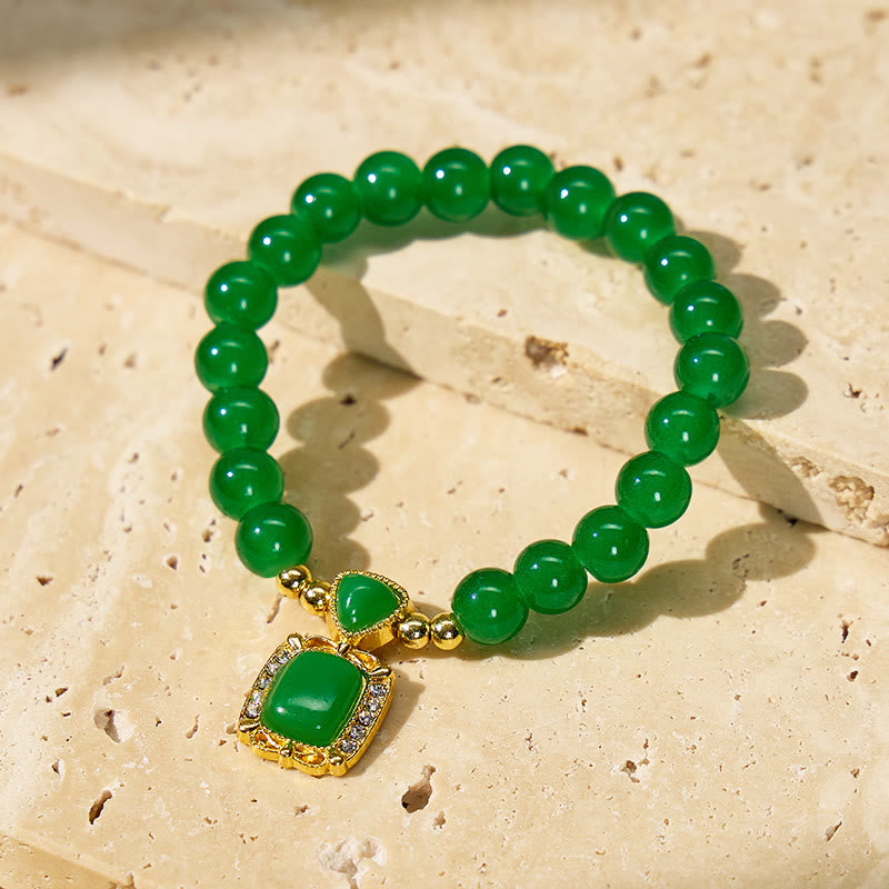 FREE Today: Success Confidence & Prosperity Square Pendant Rising Sun Glaze Beaded Bracelet - image 1