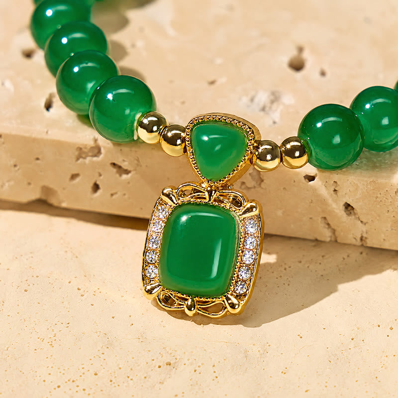FuAttract Success Confidence & Prosperity Square Pendant Rising Sun Glaze Beaded Bracelet - image 4