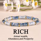 FuAtrract Energy Strength & Wealth Prosperity Crystal Bamboo Knot Bracelet - 7.5in/19cm - image 0