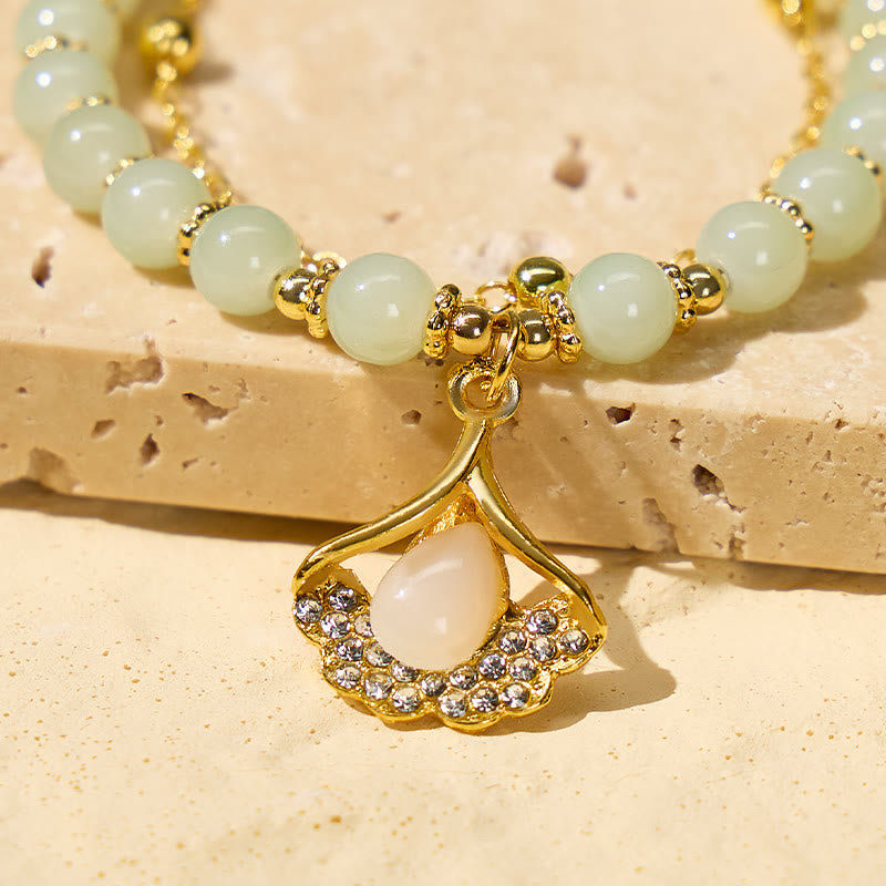 FuAtrract Clarity Positivity & Calm Unconditional Love Glaze Ginkgo Bracelet - image 4