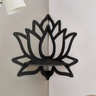 FREE Today: Harmony Peace & Serenity Wood Lotus Hollow Design Wooden Corner Shelf Wall Decor - image 9