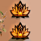 FREE Today: Harmony Peace & Serenity Wood Lotus Hollow Design Wooden Corner Shelf Wall Decor - image 4