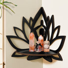 FREE Today: Harmony Peace & Serenity Wood Lotus Hollow Design Wooden Corner Shelf Wall Decor - image 3