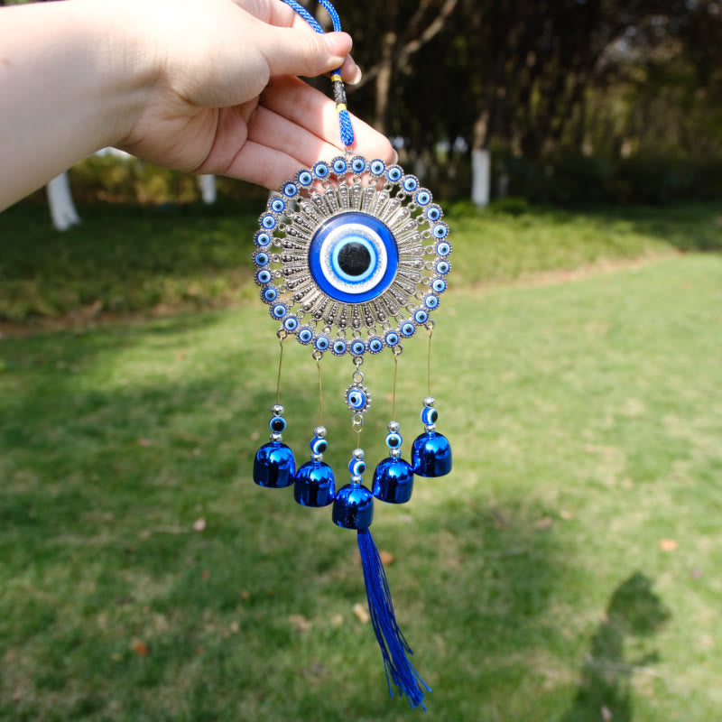 FuAttract Protection Luck & Guardian Vintage Evil Eye Wind Chime Hanging Wall Decor - Evil Eye 3 - image 2