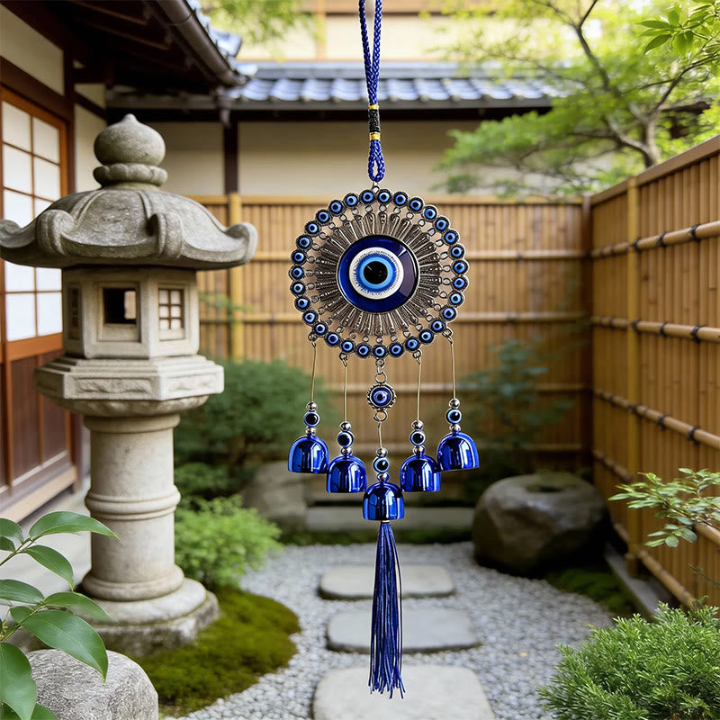FuAttract Protection Luck & Guardian Vintage Evil Eye Wind Chime Wall Decor - image 4