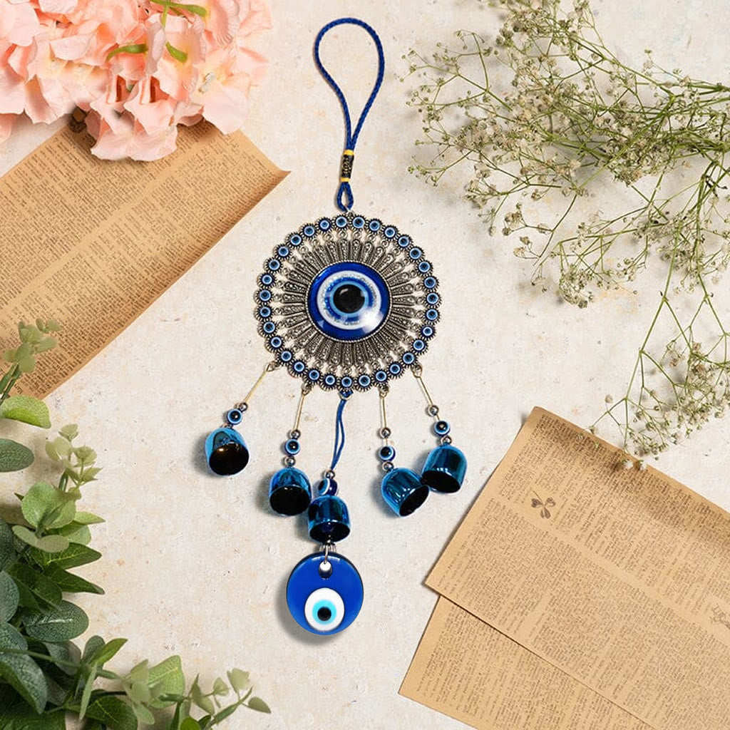 FuAttract Protection Luck & Guardian Vintage Evil Eye Wind Chime Wall Decor - Evil Eye 1 - image 0