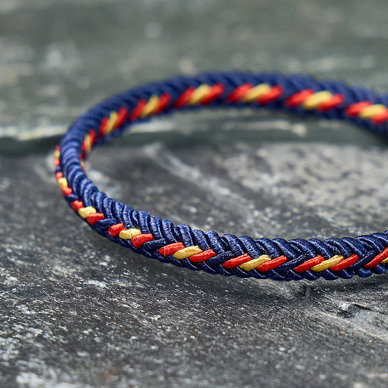 FREE Today: Luck Harmony & Traditional Blessings Five Color Cord Stainless Steel Magnetic Clasp Bracelet - image 5