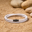FREE Today:  Stability Strength & Calm Minimalist Braided Cord Double Layer Bracelet - Grey - image 8
