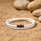 FREE Today:  Stability Strength & Calm Minimalist Braided Cord Double Layer Bracelet - White - image 15