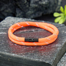 FuAttract Strength Courage & Resilience Stainless Steel Magnetic Clasp Double Layer Sport Outdoor Rope Bracelet - Orange 1 - 23cm - image 12