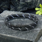 FuAttract Strength Courage & Resilience Stainless Steel Magnetic Clasp Double Layer Sport Outdoor Rope Bracelet - Black - 23cm - image 7