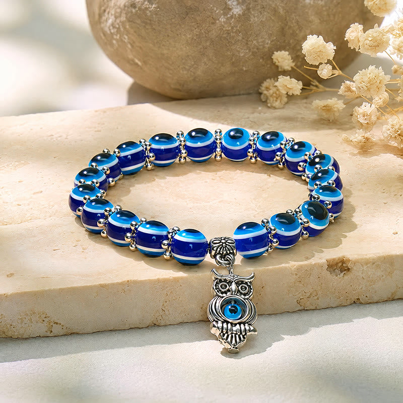 FuAttract Guardian Protection & Spiritual Harmony Hamsa Hand Evil Eye Bracelet - Owl - image 9