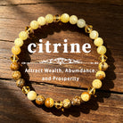 FuAttract Wealth Luck & Fortune Citrine Topaz Yellow Jade Bracelet - 5.9-7.87in/15-20cm - image 0