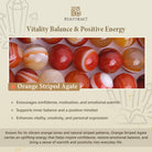 FuAttract Joy Confidence & Vitality Orange Stripe Agate Adjustable Macrame Bracelet - image 5