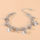 FREE Today: Grace Freedom & Confidence Fashion Butterfly Tassel Double Layer Bracelet - Silver - image 6