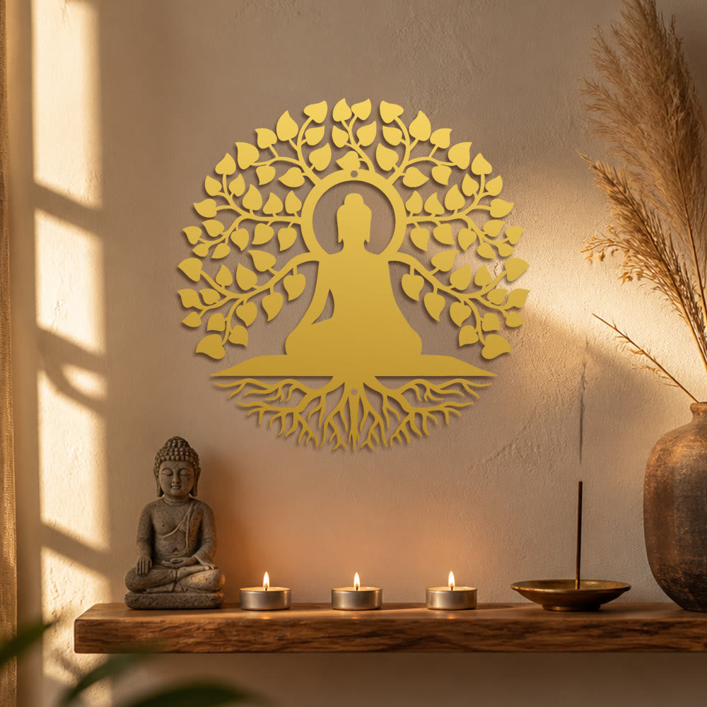FuAttract Wisdom Harmony & Peace Vintage Tree of Life Buddha Metal Wall Decor Home Art Decoration - image 17
