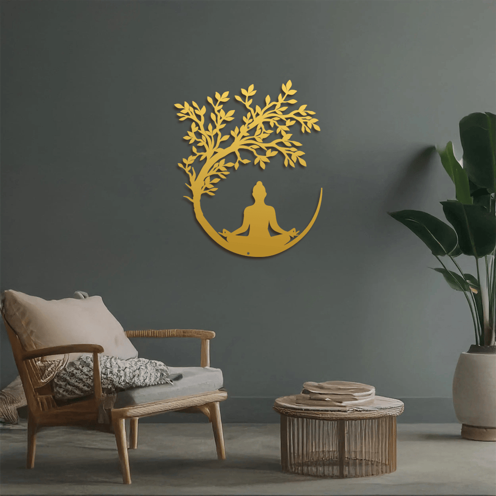 FuAttract Wisdom Serenity & Inner Harmony Tree of Life Meditation Buddha Metal Wall Decor Home Art Decor - image 13