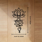 FuAttract Calm Mindfulness & Focus Lotus Inhale Metal Wall Decor Home Art  Decor - Black - 8.40"*15.75"*0.04"/21.33*40*0.1cm - image 4