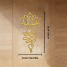 FuAttract Calm Mindfulness & Focus Lotus Inhale Metal Wall Decor Home Art  Decor - Golden - 10.50"*19.69"*0.12"/26.67*50*0.12cm - image 15
