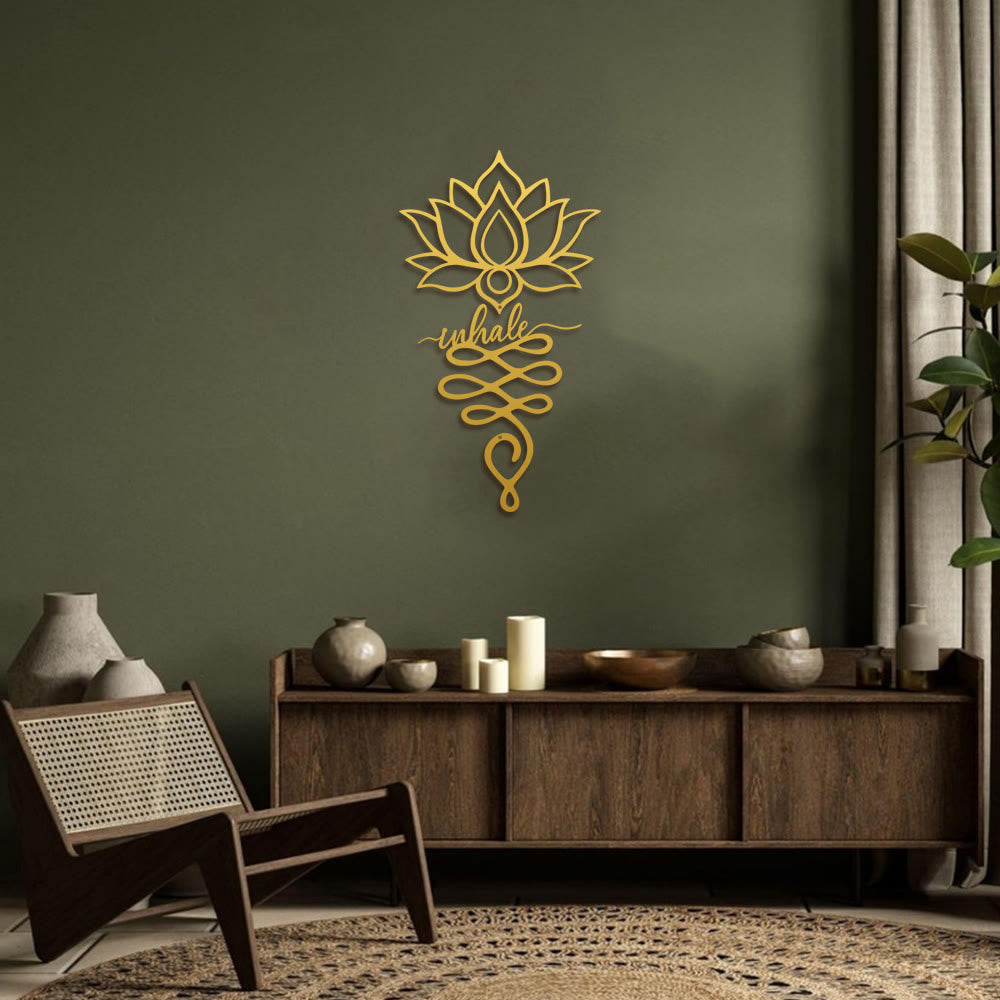 FuAttract Calm Mindfulness & Focus Lotus Inhale Metal Wall Decor Home Art  Decor - image 18