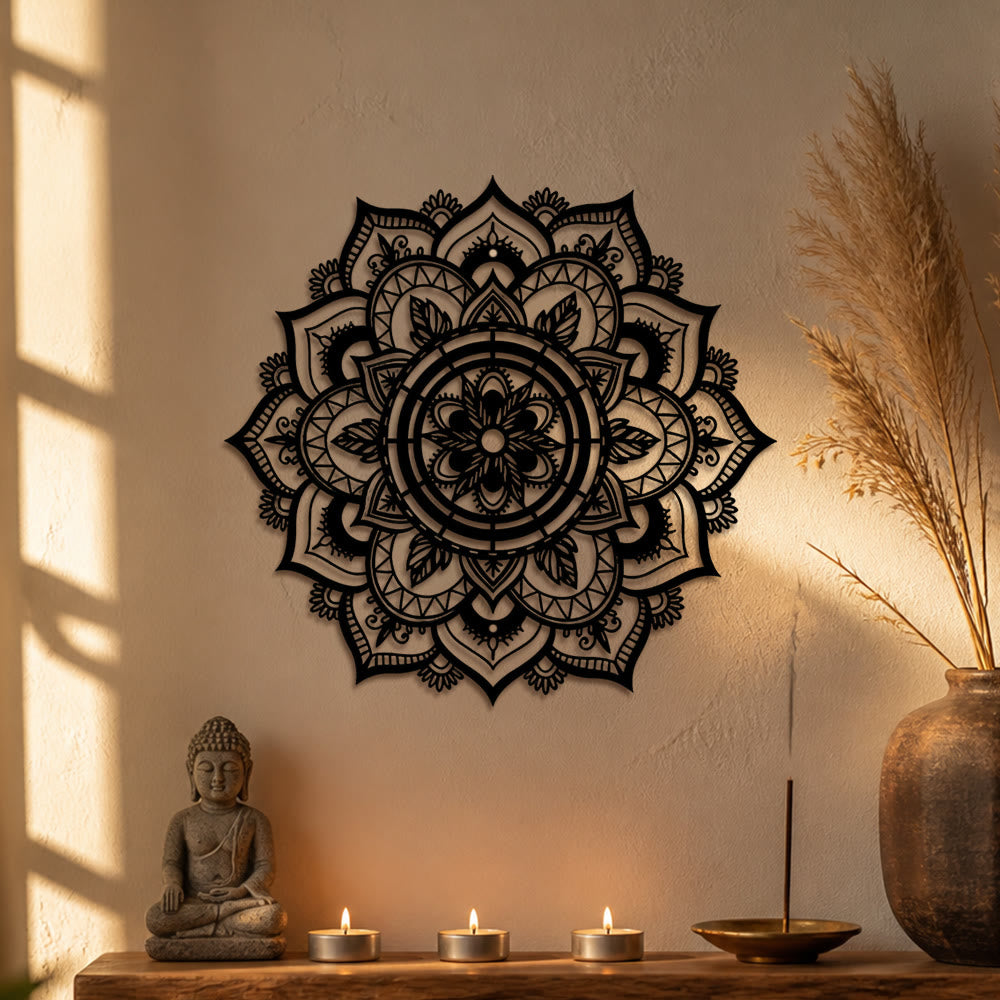 FuAttract Focus Serenity & Alignment Mandala Geometric Symmetry Metal Wall Decor Home Art Decor - image 7