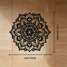 FuAttract Focus Serenity & Alignment Mandala Geometric Symmetry Metal Wall Decor Home Art Decor - Black - 9.84"*9.42"*0.04"/25*23.92*0.1cm - image 3