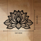 FuAttract Purity Serenity & Elegant Energy Lotus Mandala Metal Wall Decor Home Art Decor - Black - 9.84"*6.89"*0.04"/25*17.5*0.1cm - image 2