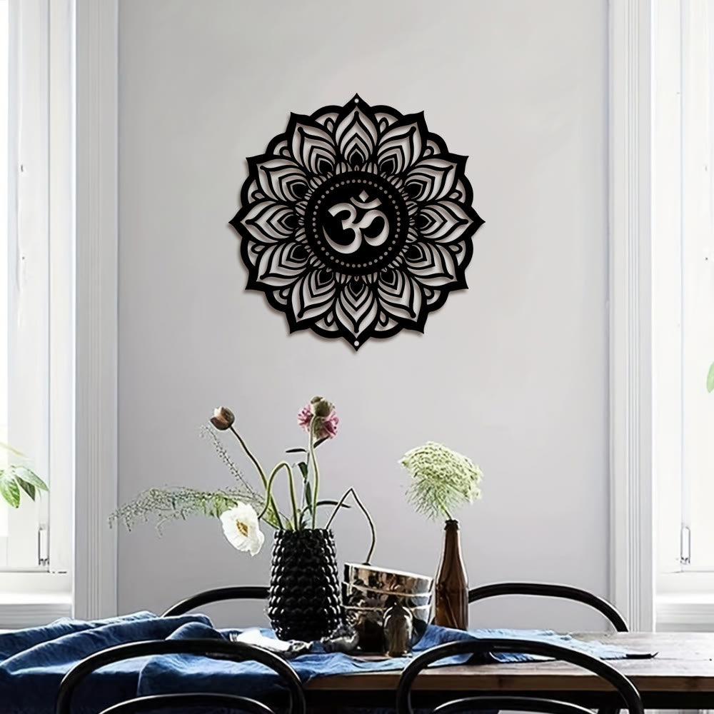 FuAttract Wisdom Serenity & Calm Om Mani Mantra Mandala Meditation Metal Wall Decor Home Art Decor - image 7