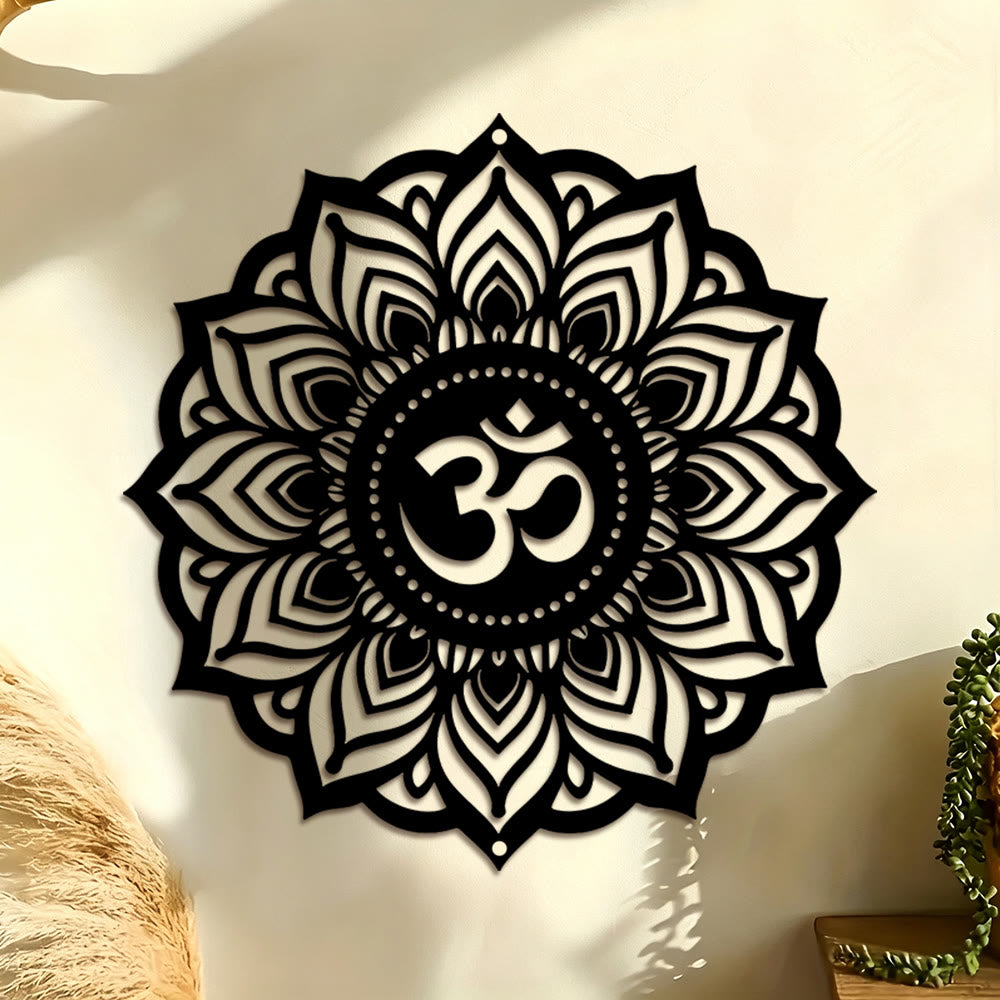 FuAttract Wisdom Serenity & Calm Om Mani Mantra Mandala Meditation Metal Wall Decor Home Art Decor - image 0