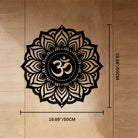 FuAttract Wisdom Serenity & Calm Om Mani Mantra Mandala Meditation Metal Wall Decor Home Art Decor - Black - 19.69"*19.69"*0.04"/50*50*0.1cm - image 6