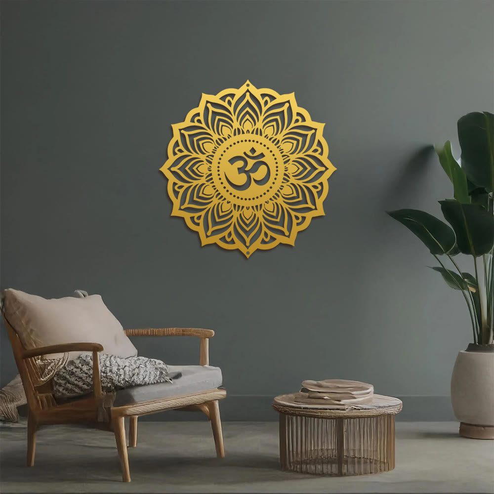 FuAttract Wisdom Serenity & Calm Om Mani Mantra Mandala Meditation Metal Wall Decor Home Art Decor - image 18