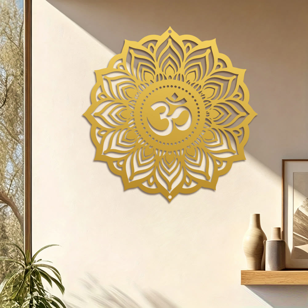 FuAttract Wisdom Serenity & Calm Om Mani Mantra Mandala Meditation Metal Wall Decor Home Art Decor - image 17