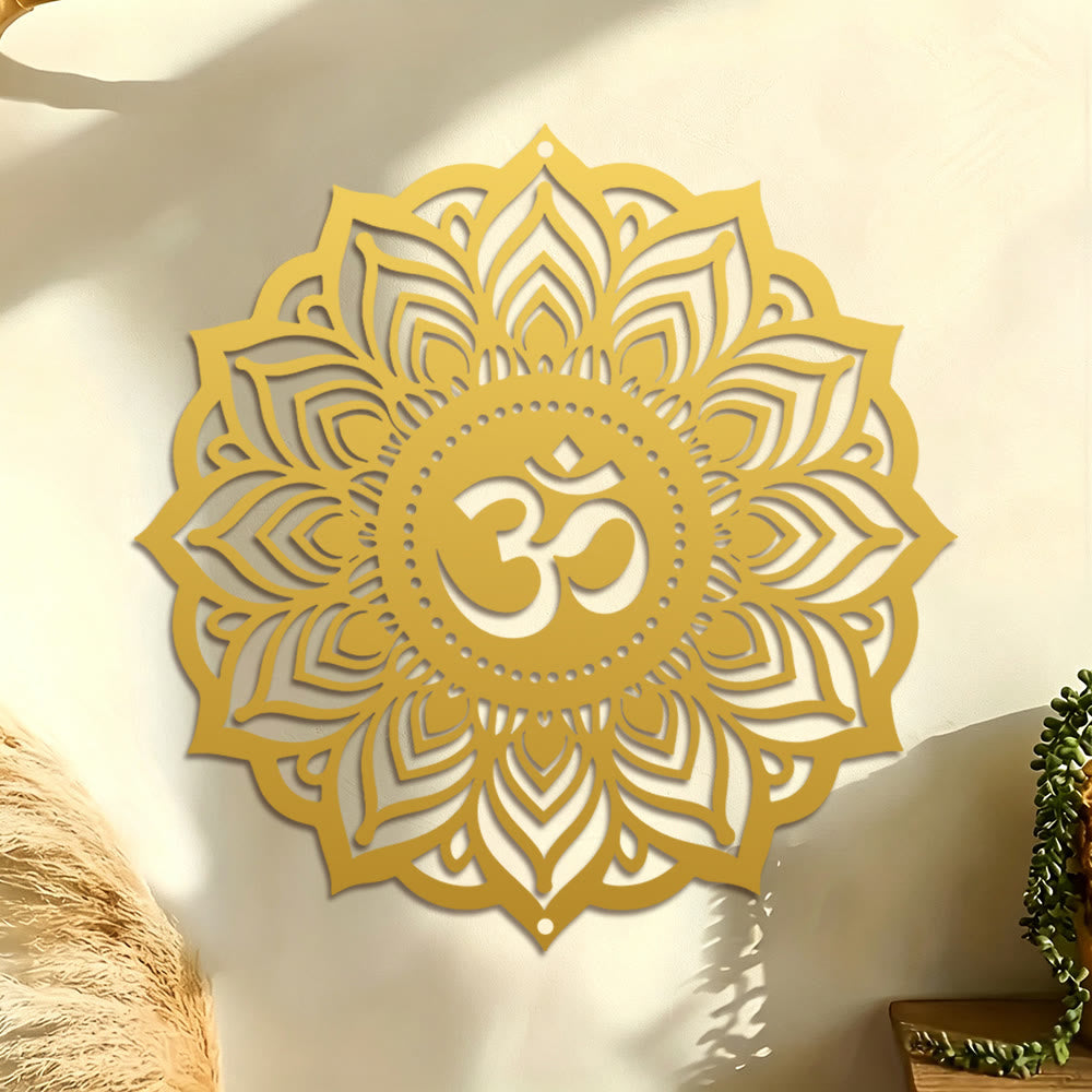 FuAttract Wisdom Serenity & Calm Om Mani Mantra Mandala Meditation Metal Wall Decor Home Art Decor - image 10