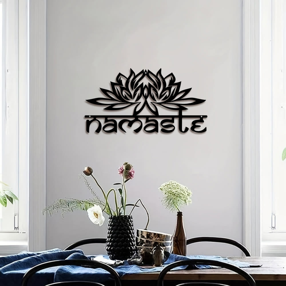 FuAttract Faith Peace & Spiritual Connection Prayer Hands Namaste Metal Wall Decor Home Art Decor - image 1