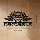 FuAttract Faith Peace & Spiritual Connection Prayer Hands Namaste Metal Wall Decor Home Art Decor - Black - 11.81"*6.30"*0.04"/30*16*0.1cm - image 3